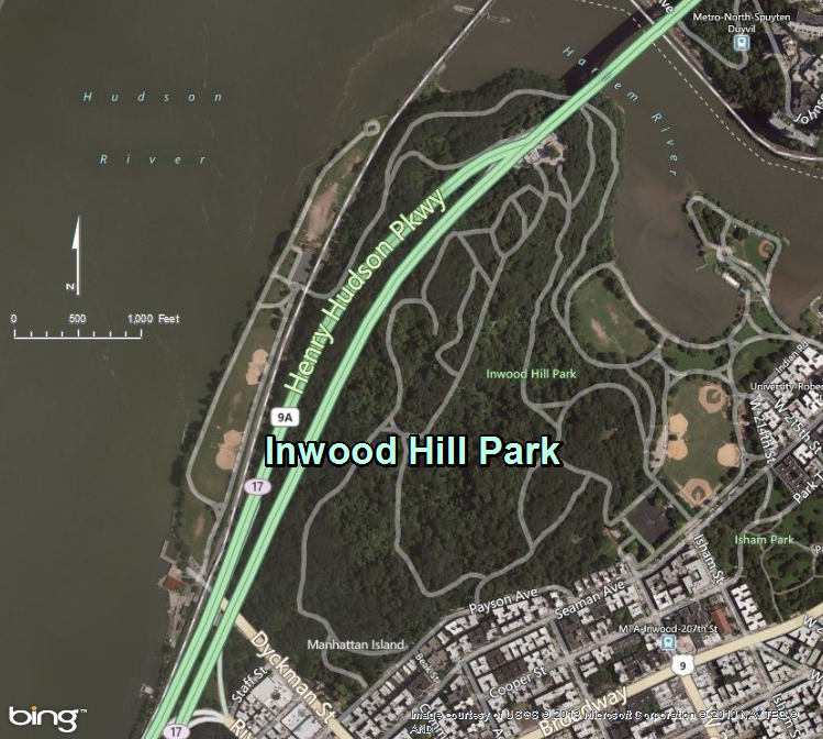 Inwood Hill Park Map Inwood Hill Park - The Linnaean Society Of New York